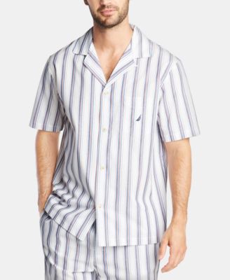 nautica men's signature pajama shirt