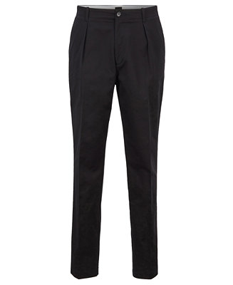 Hugo Boss BOSS Men's Kirio-Pleats-P Relaxed-Fit Gabardine Trousers - Macy's