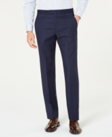 Lauren Ralph Lauren Men's Classic-Fit UltraFlex Stretch Flat Front Suit Pants - Blue Plaid
