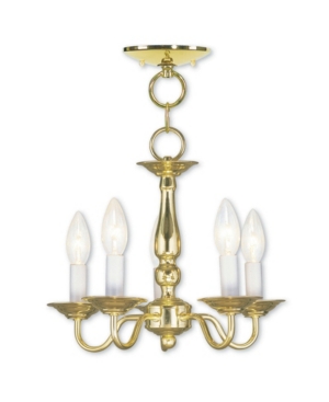 Livex Williamsburgh 5-Light Convertible Mini Chandelier/Ceiling Mount
