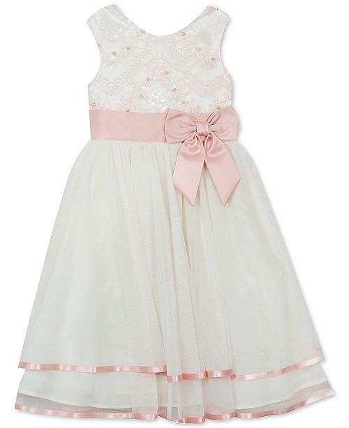 Rare Editions Toddler Girls Embroidered Sequin & Mesh Dress & Reviews Dresses Kids Macy's