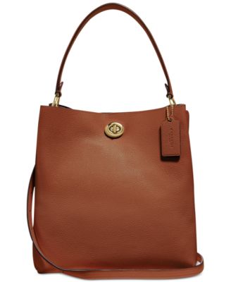 Polished pebble leather charlie bucket crossbody online