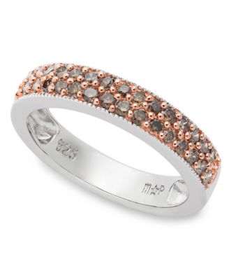 Macy's - Sterling Silver Ring, Champagne Diamond Stackable Ring (1/2 ct. t.w.)