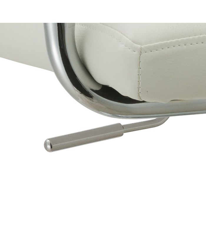 Ac Pacific Contemporary Adjustable Swivel Arm Bar Stool with Cushion