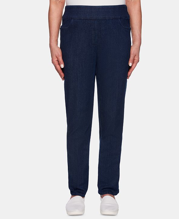 alfred dunner pull on denim jeans