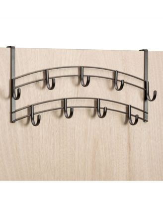 Lynk - Over Door Hook Rack - Scarf, Belt, Hat, Jewelry Hanger - 9 Hook Organizer Rack