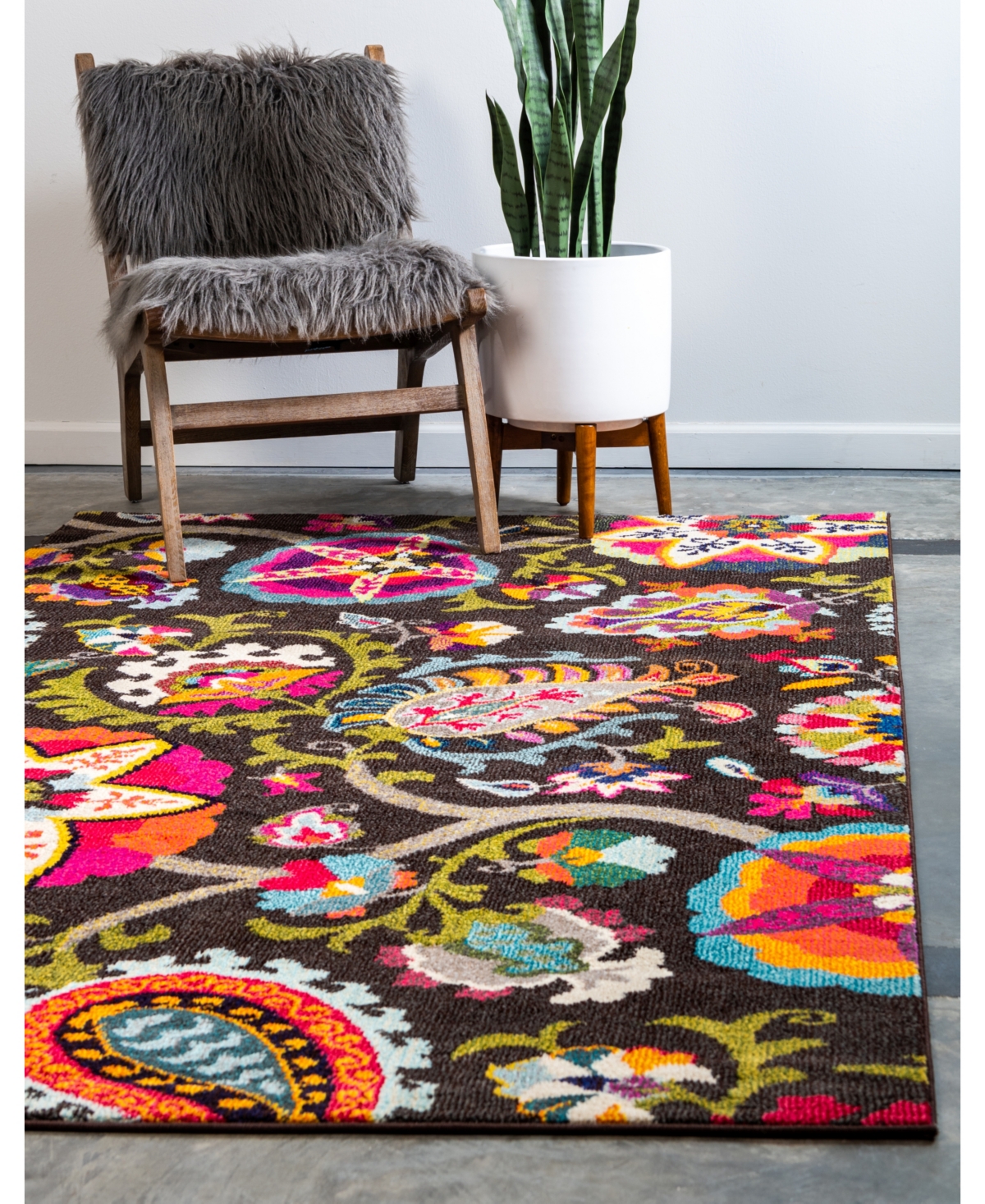 Closeout! Bayshore Home Newwolf New110' Area Rug - Brown