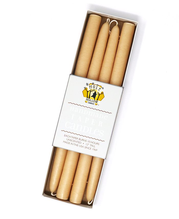 Mole Hollow Candles 12" Taper Candles, Set of 4 Macy's