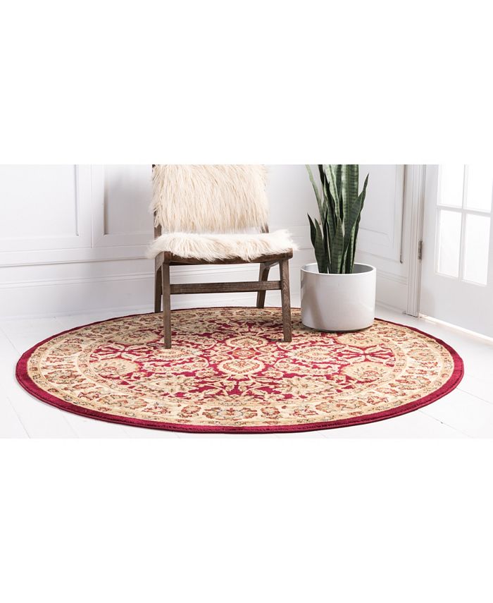 Bayshore Home Passage Psg9 Red 6' x 6' Round Area Rug - Macy's
