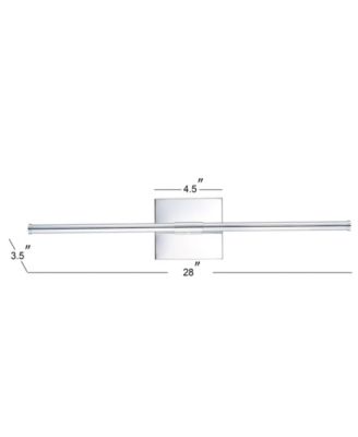 Makena 28" Dimmable Integrated LED Metal Wall Sconce