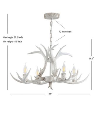 Eldora 26" Adjustable Resin Antler 4-Light LED Chandelier