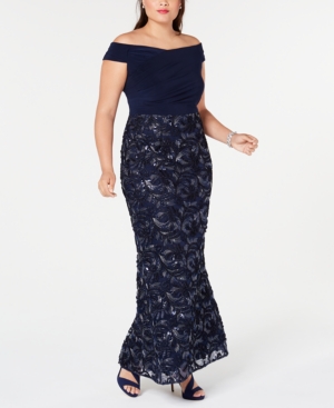 adrianna papell soutache gown