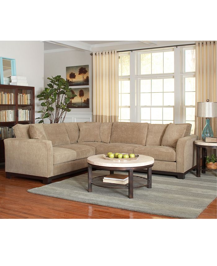 Bernhardt Tempo Travertine Top Round Coffee Table Macy's