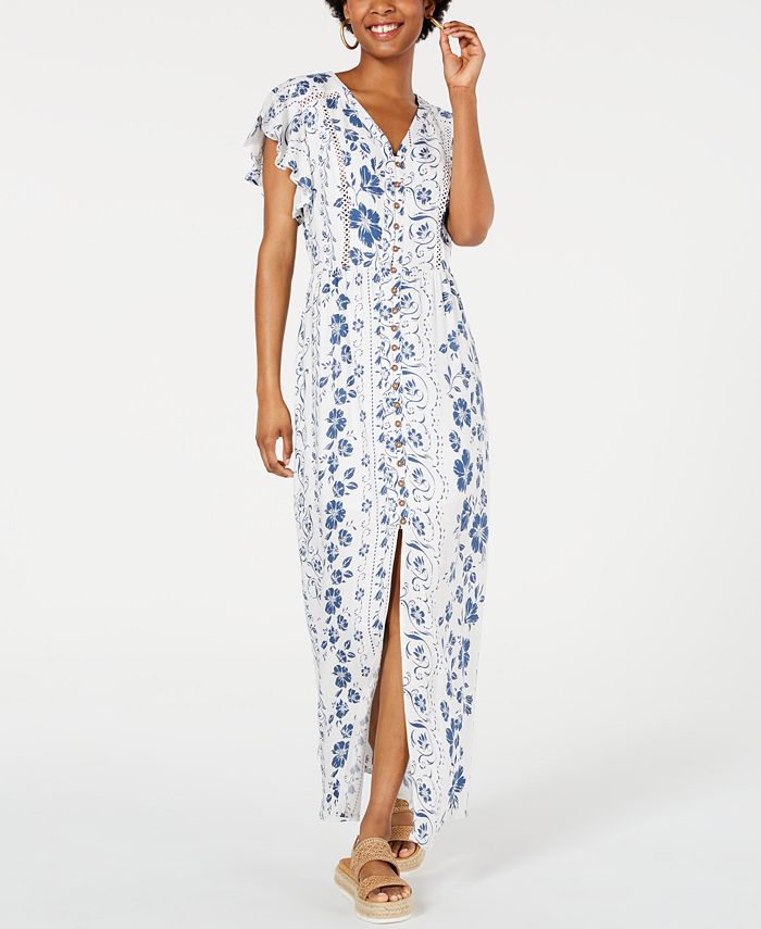 American Rag Juniors Flutter Sleeve Maxi Dress Created for