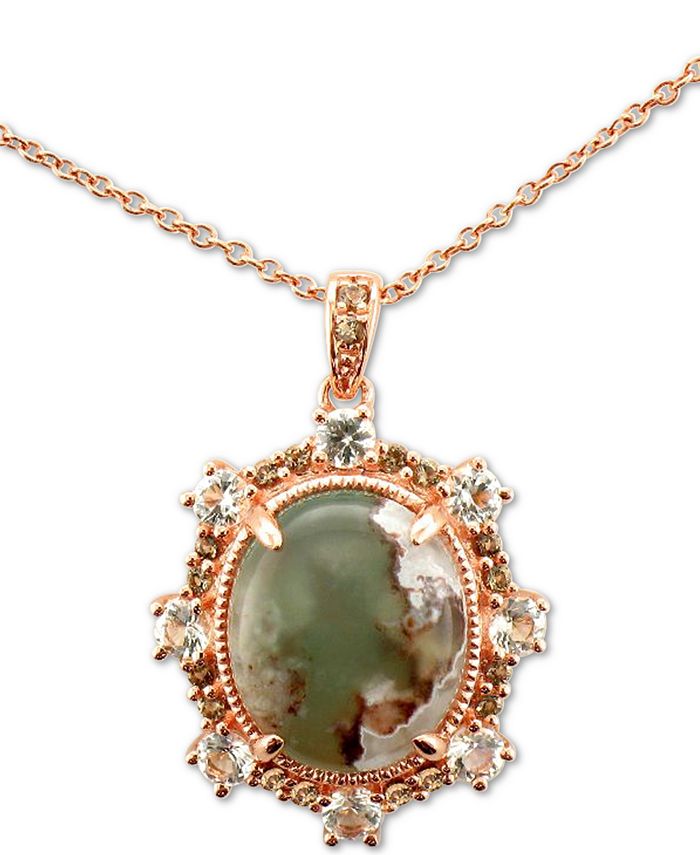 Le Vian Peacock Aquaprase 12 x 10mm Multi Gemstone 5 8 ct