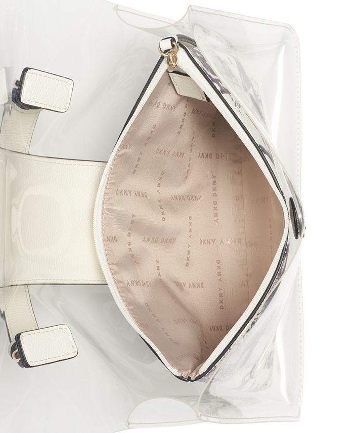 DKNY Elissa Logo Graffiti Flap Clear Shoulder Bag, Created for Macy's