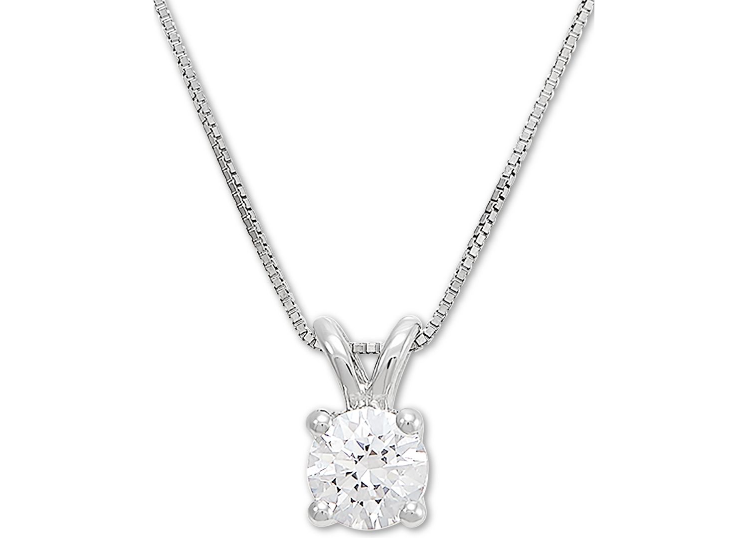 IGI Certified Lab Grown Diamond Solitaire 18" Pendant Necklace (1/2 ct. t.w.) in 14k White Gold or 14k Gold
