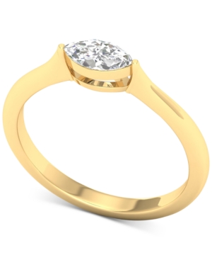image of Diamond Marquise Solitaire Ring (1/3 ct. t.w.) in 14k Gold