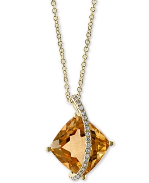image of Effy Citrine (6-1/2 ct. t.w.) & Diamond Accent Cushion 18