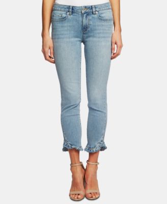 CeCe - Skinny Ruffle-Hem Jeans