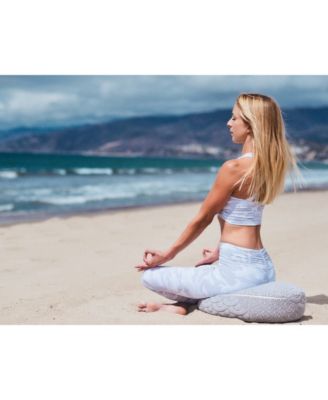 Brentwood Home Crystal Cove Buckwheat Filled Meditation Pillow