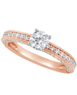 image of Certified Round Diamond Engagement Ring (1 1/5 ct. t.w.) in 14k White Gold, Rose Gold, or Yellow Gold