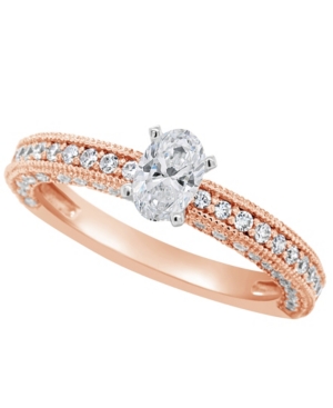 image of Certified Oval Diamond Engagement Ring (1 1/5 ct. t.w.) in 14k White Gold, Rose Gold, or Yellow Gold