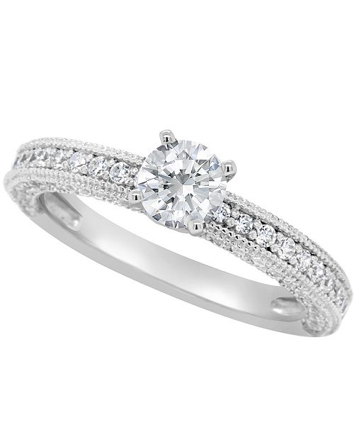 Macy S Certified Round Diamond Engagement Ring 1 1 5 Ct T W In 14k White Gold Rose Gold Or Yellow Gold Reviews Rings Jewelry Watches Macy S