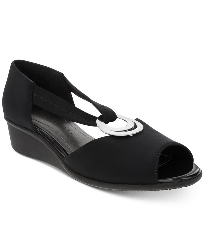 Karen Scott Yolandah Wedge Dress Sandals, Created for Macys - Macy's