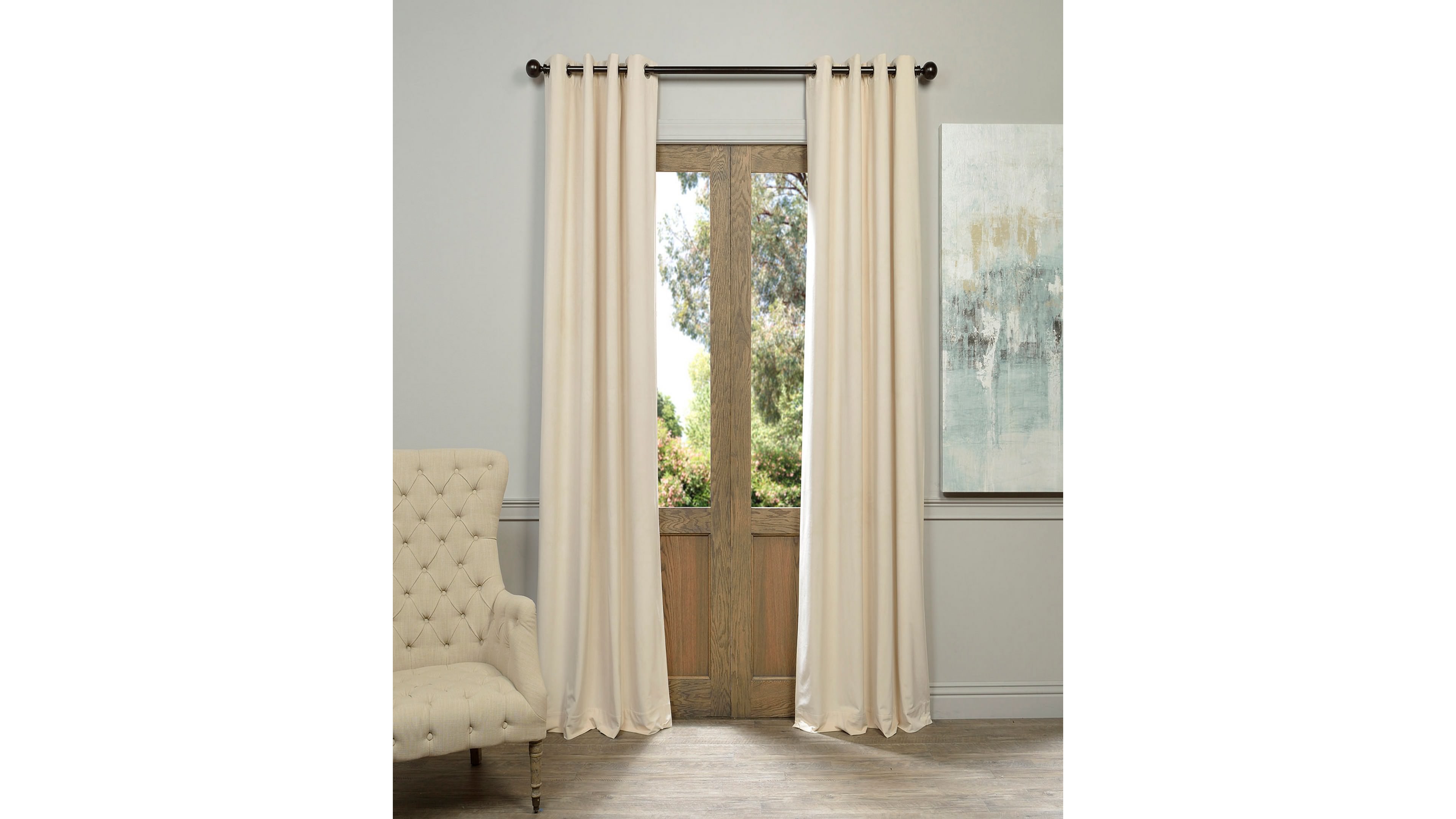 Half Price Drapes Grommet Signature Velvet Curtain