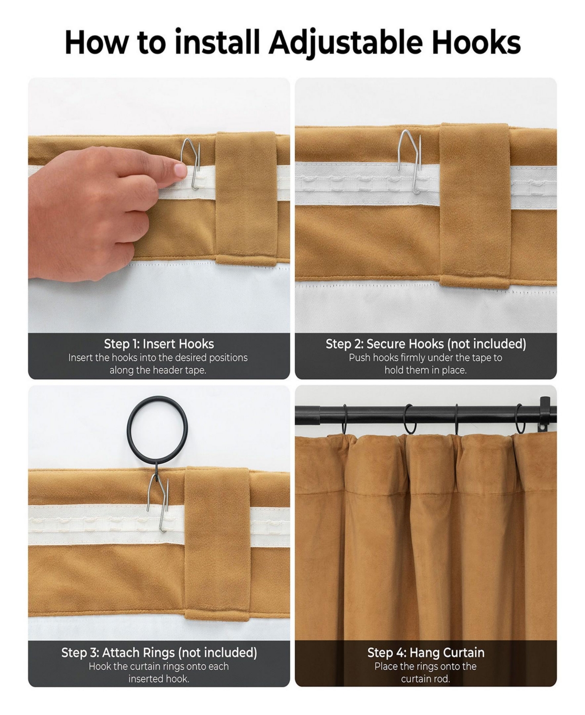 Half Price Drapes Amber Gold Signature Extra Wide Velvet Blackout Curtain