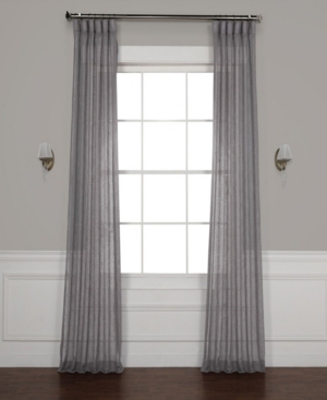 Exclusive Fabrics & Furnishings Sheer Curtain Panel, 50" X 120" In Gray