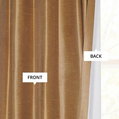 Vintage Textured Faux Dupioni Silk Blackout Curtain