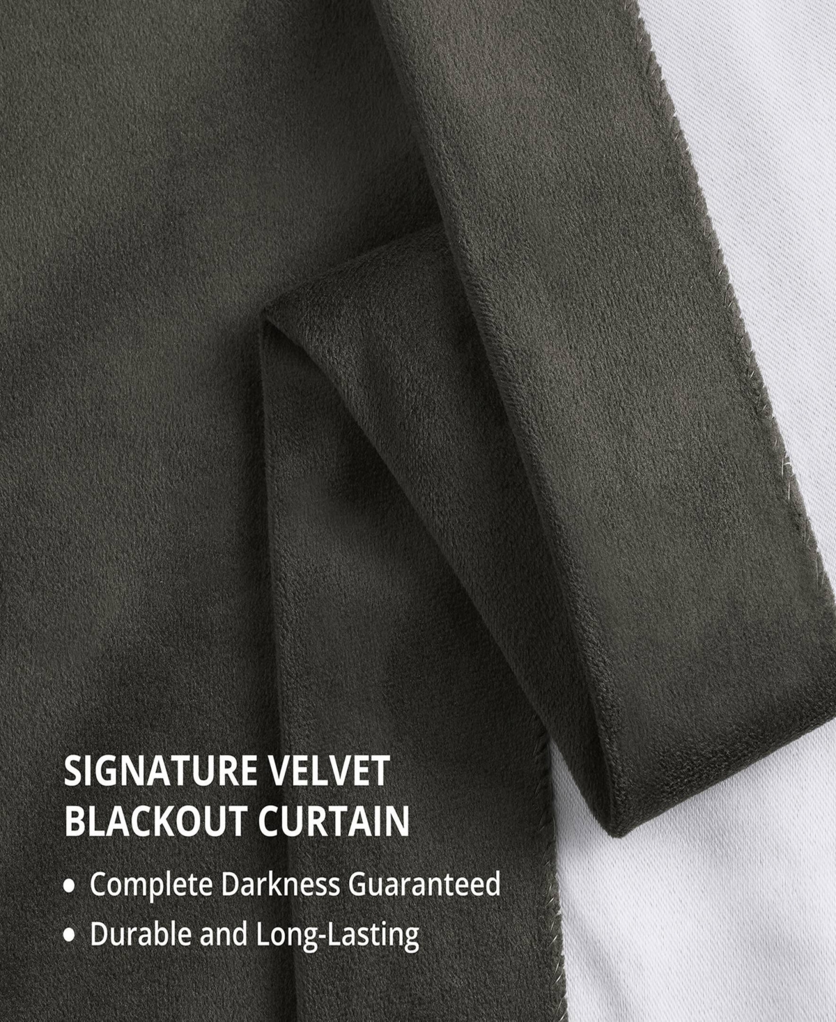 Half Price Drapes Gunmetal Grey Signature Extra Wide Velvet Blackout Curtain