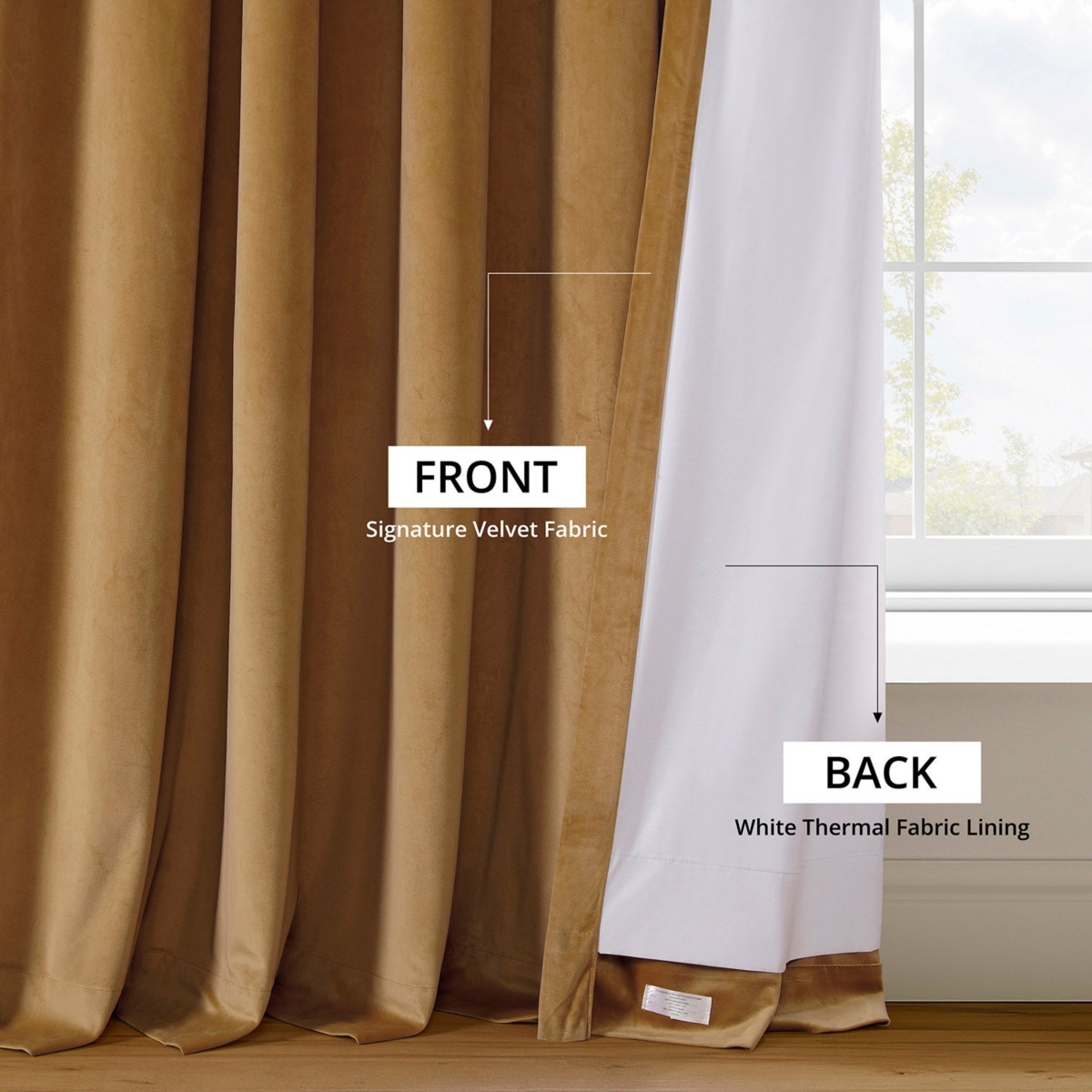 Half Price Drapes Grommet Signature Velvet Blackout Curtain