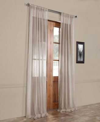 Open Weave Linen Blend Sheer Curtain