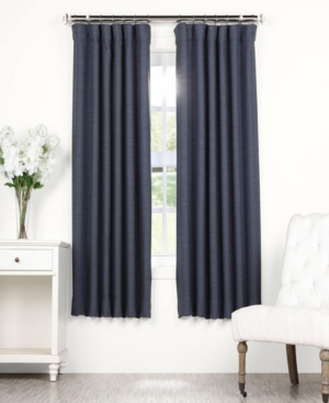 Exclusive Fabrics & Furnishings Bellino Blackout Panel, 50" X 63" In Dark Blue