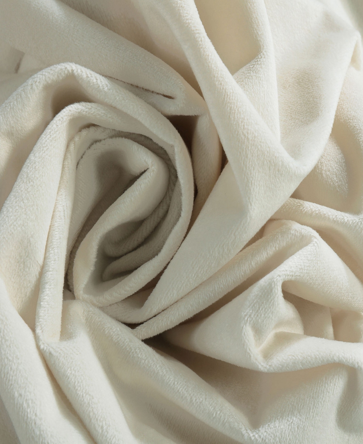 Half Price Drapes Warm Off White Grommet Signature Extra Wide Velvet Blackout Curtain In Cream