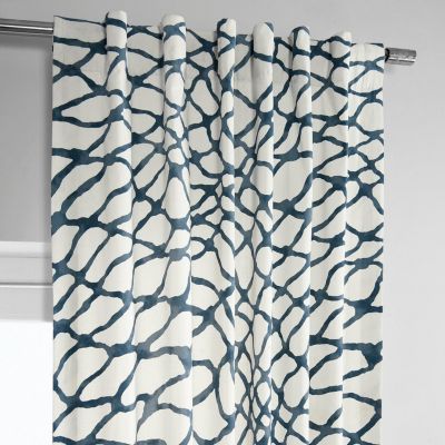 Abstract Printed Cotton Room Darkening Curtain