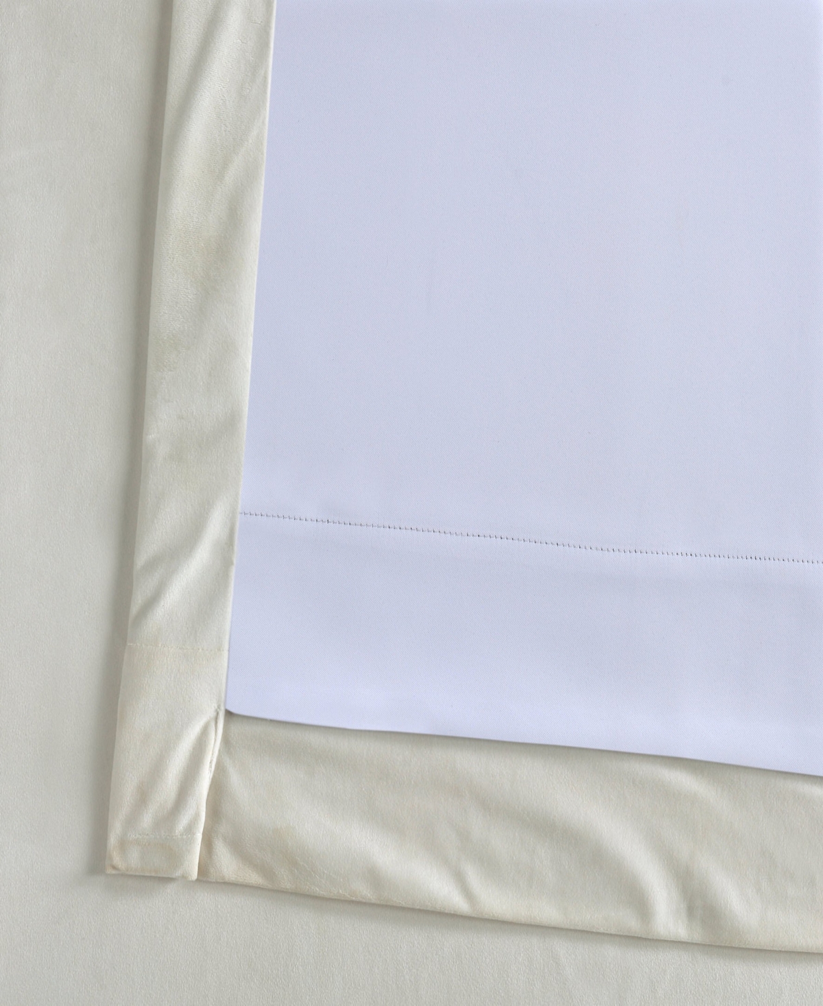 Half Price Drapes Warm Off White Signature Extra Wide Velvet Blackout Curtain In Cream