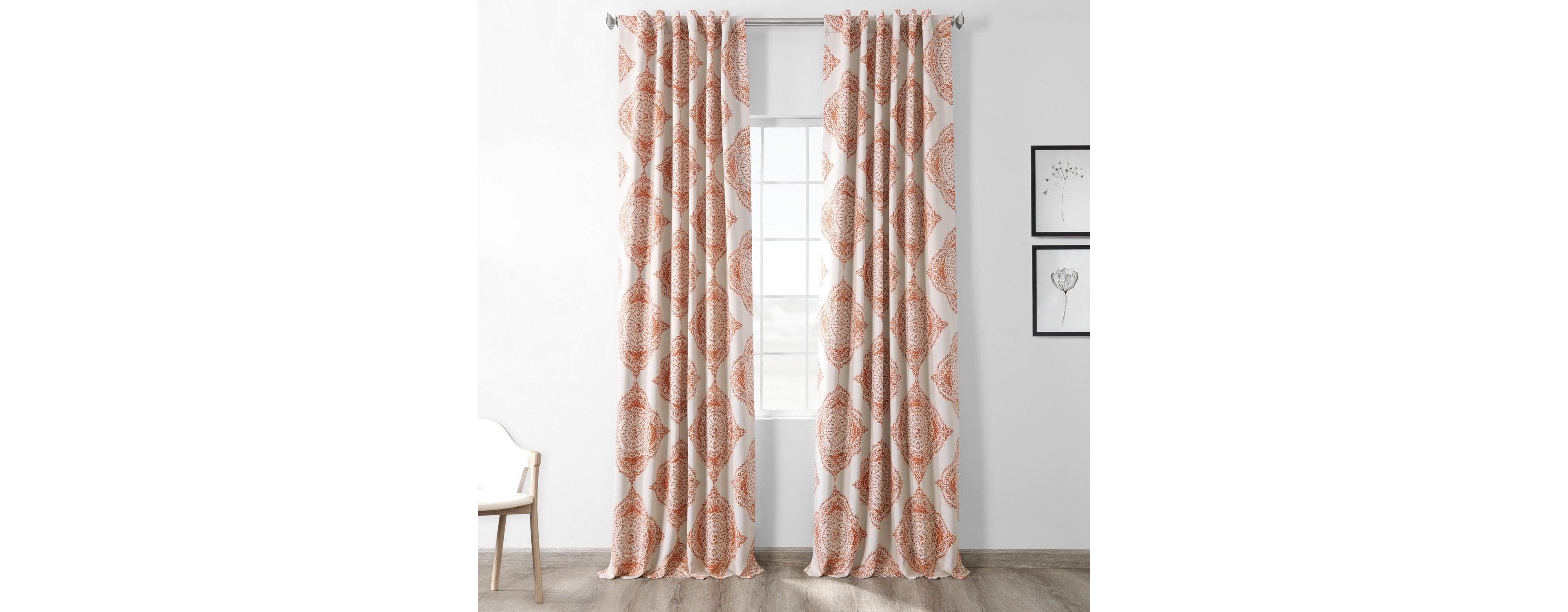 Half Price Drapes Henna Emblem Room Darkening Curtain