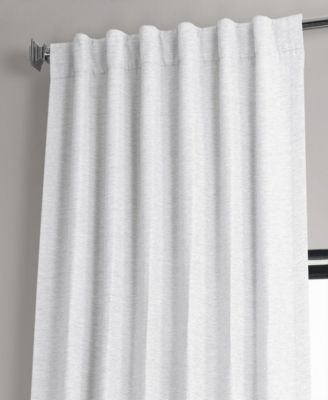Bellino Textured Faux Linen Room Darkening Curtains For Bedroom & Living Room Curtains(1 Panel), 50W X 63L
