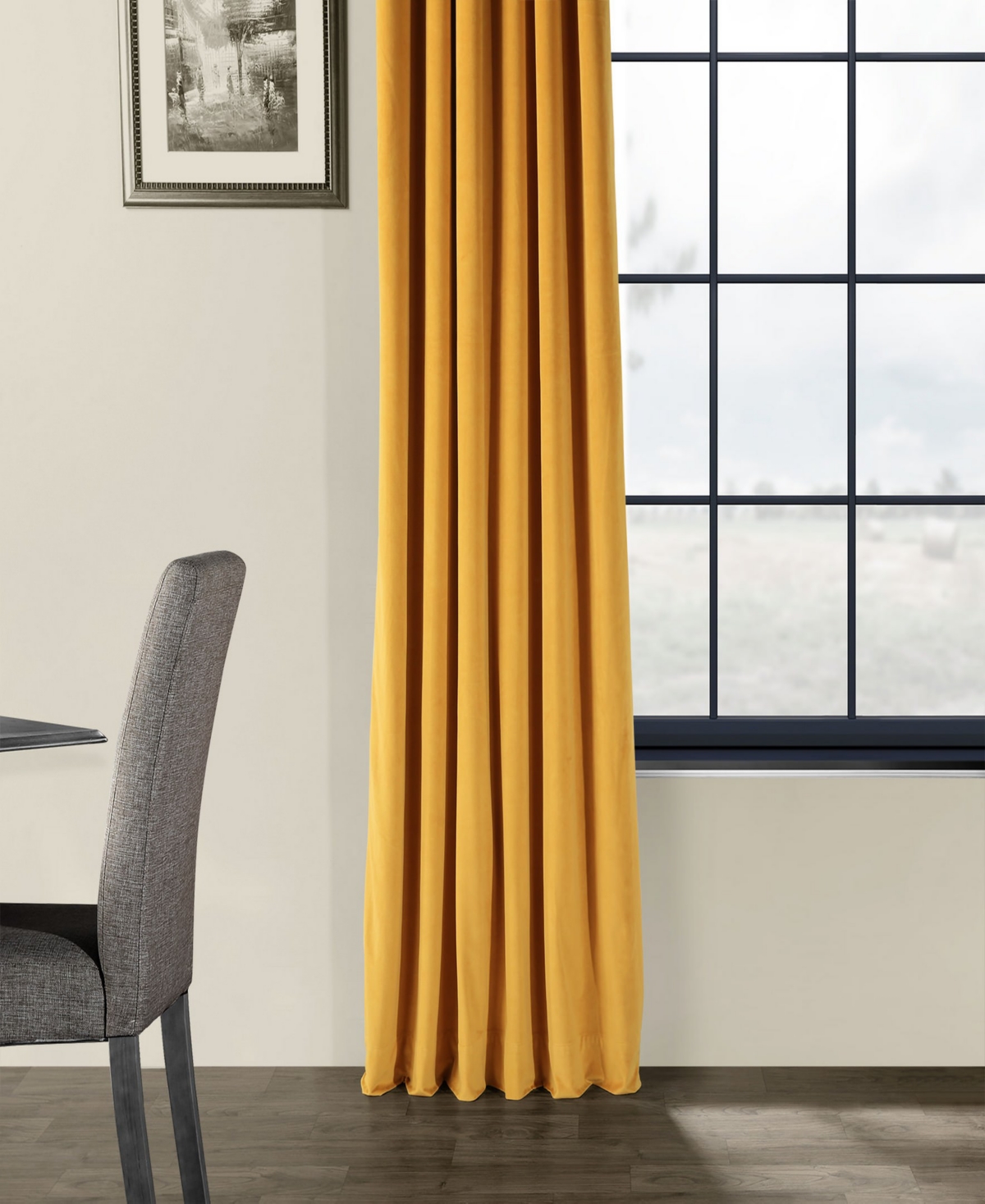 Half Price Drapes Fool's Gold Signature Velvet Blackout Curtain In Gold