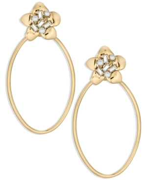 image of Zaxie Baby Blooms Oblong Hoop Earrings