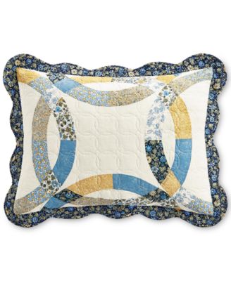 Martha Stewart Collection - Wedding Rings Blue Standard Sham
