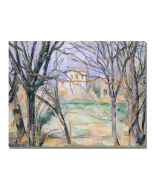 Trademark Global Paul Cezanne 'trees And Houses' Canvas Art In Multi