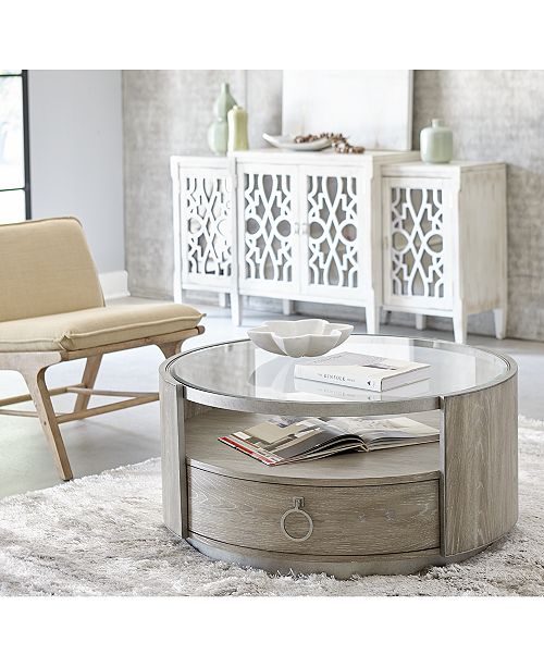Furniture Esme Round Coffee Table & Reviews Furniture Macy's
