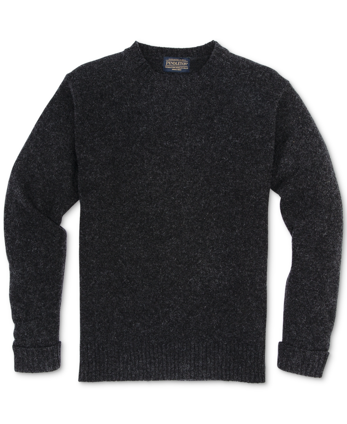 Men's Shetland Crew Sweater - Black Heather