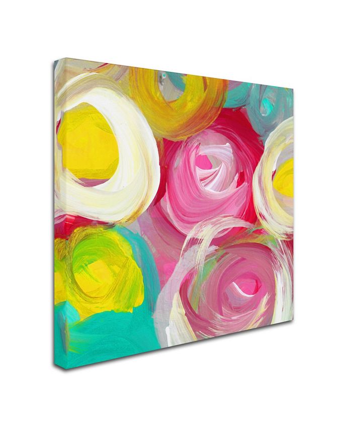 Trademark Global Amy Vangsgard 'Rose Garden Circles Square 2' Canvas ...