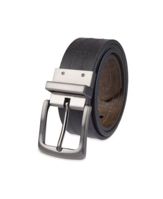  Reversible Casual Men's Belt with Embossed Strap